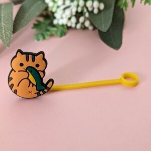 FREE with purchase Cartoon Cat Silicone Straw Cover